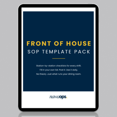Front of House SOP Template Pack cover image
