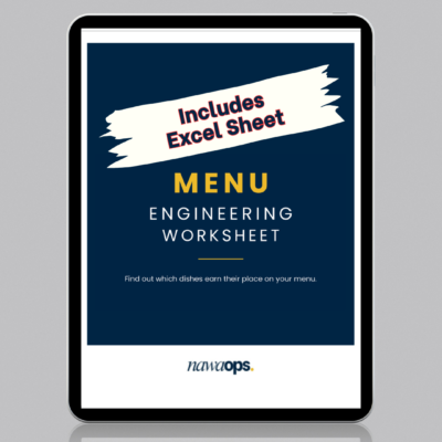 Menu Engineering Worksheet. cover image